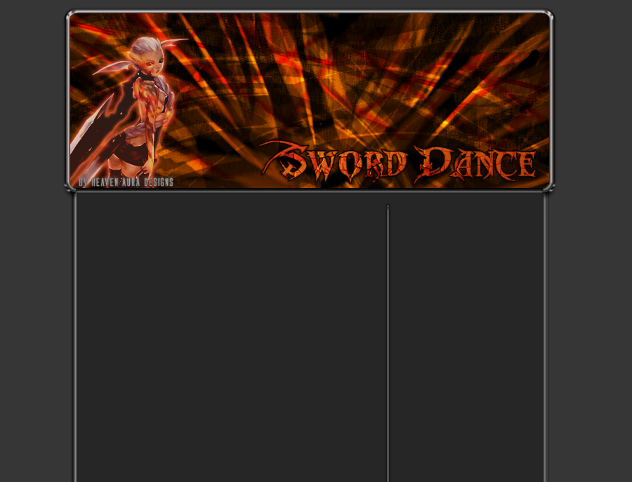 Screenshot of web template called Sword Dance featuring Maria from Burst Angel